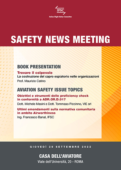 Safety News Meeting copertina Workshop IFSC
