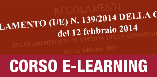 Corso sul Regolamento 139-2014 E-learning